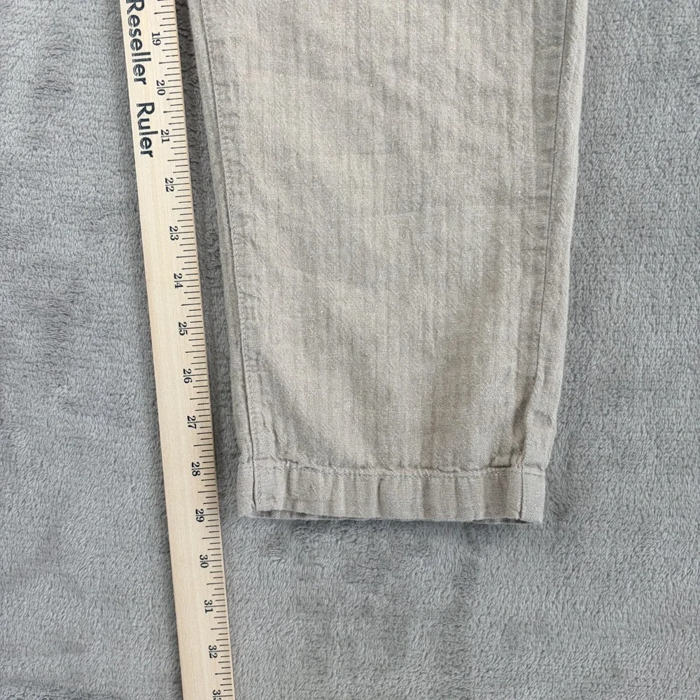 Banana Republic Linen Blend Slim Fit Zip/Drawstring Waist Pants Beige Men 34x29